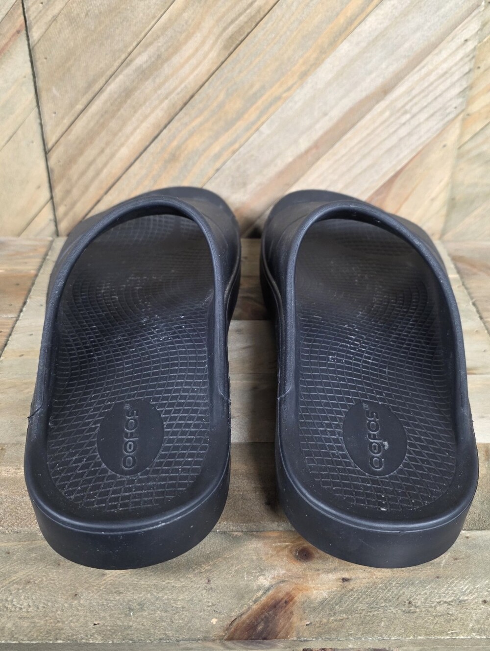Oofos OOahh Recovery Slides Mens Comfort Sandals Size 11 Black Womens 13 - Picture 5 of 9